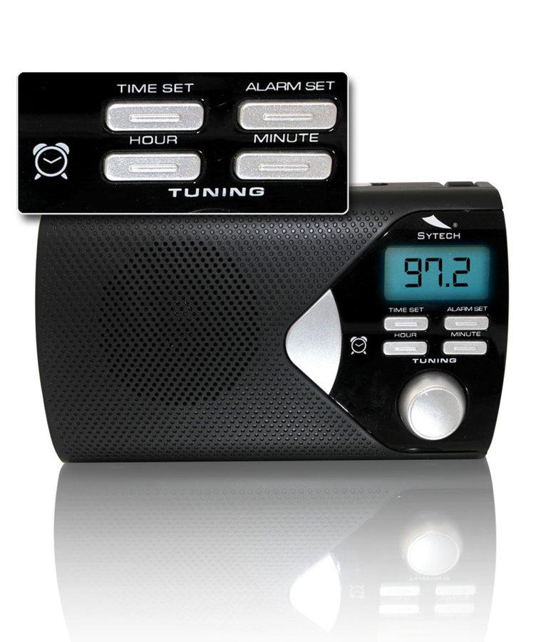 Radio portátil - Sytech SY.1647 Rojo, Radio AM/FM, reloj despertador