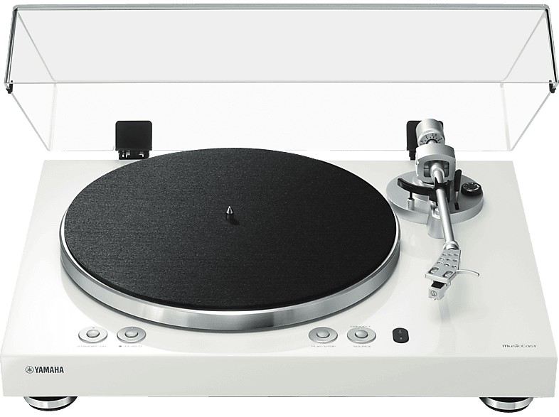 YAMAHA MusicCast Vinyl 500 Plattenspieler Hochglanz lackiert Weiß
