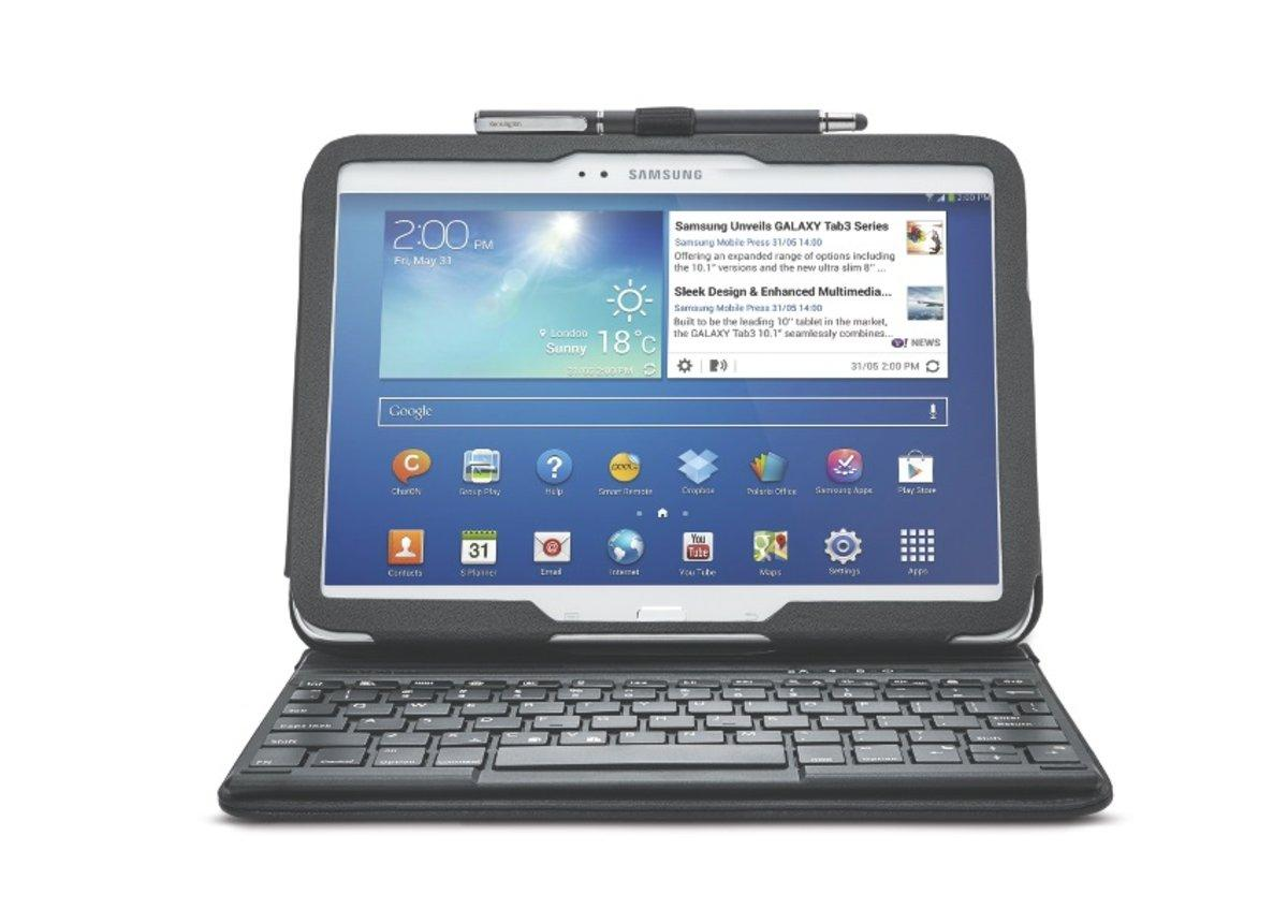 Funda con teclado para Galaxy Tab 3 10.1 - Kensington KeyFolio Pro, Bluetooth, color negro