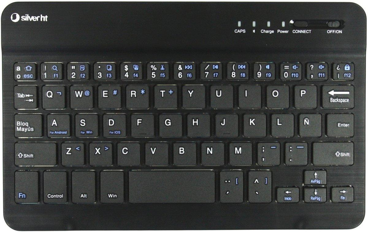 Funda con teclado para Tablet de 7" - Silver HT Gripcase Bluetooth