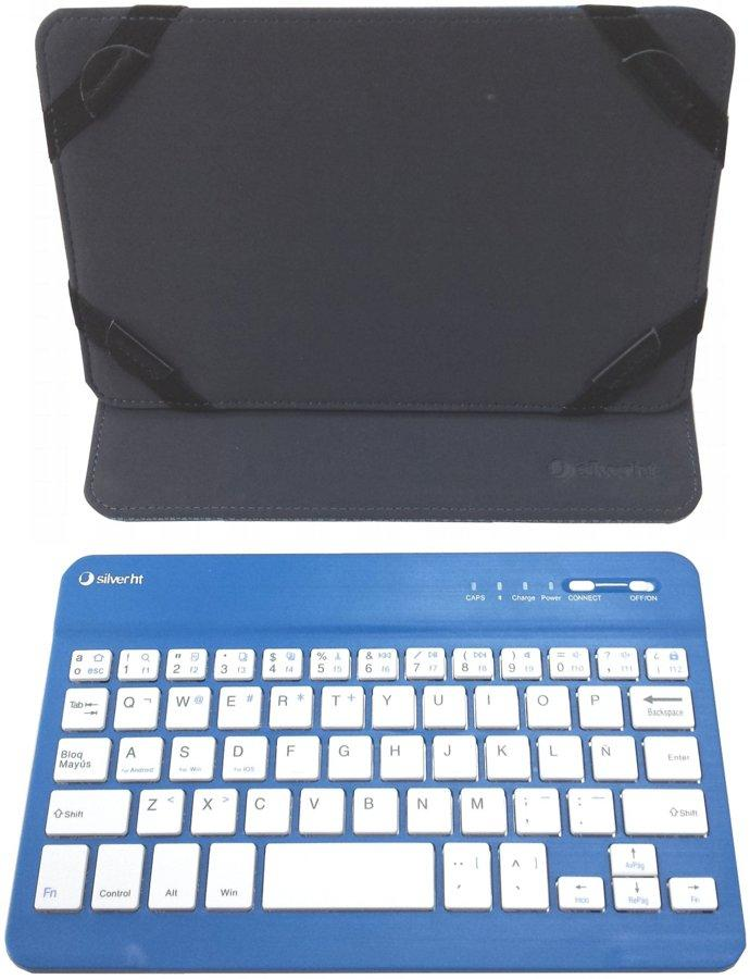 Funda con teclado para Tablet de 7" - Silver HT Gripcase Bluetooth