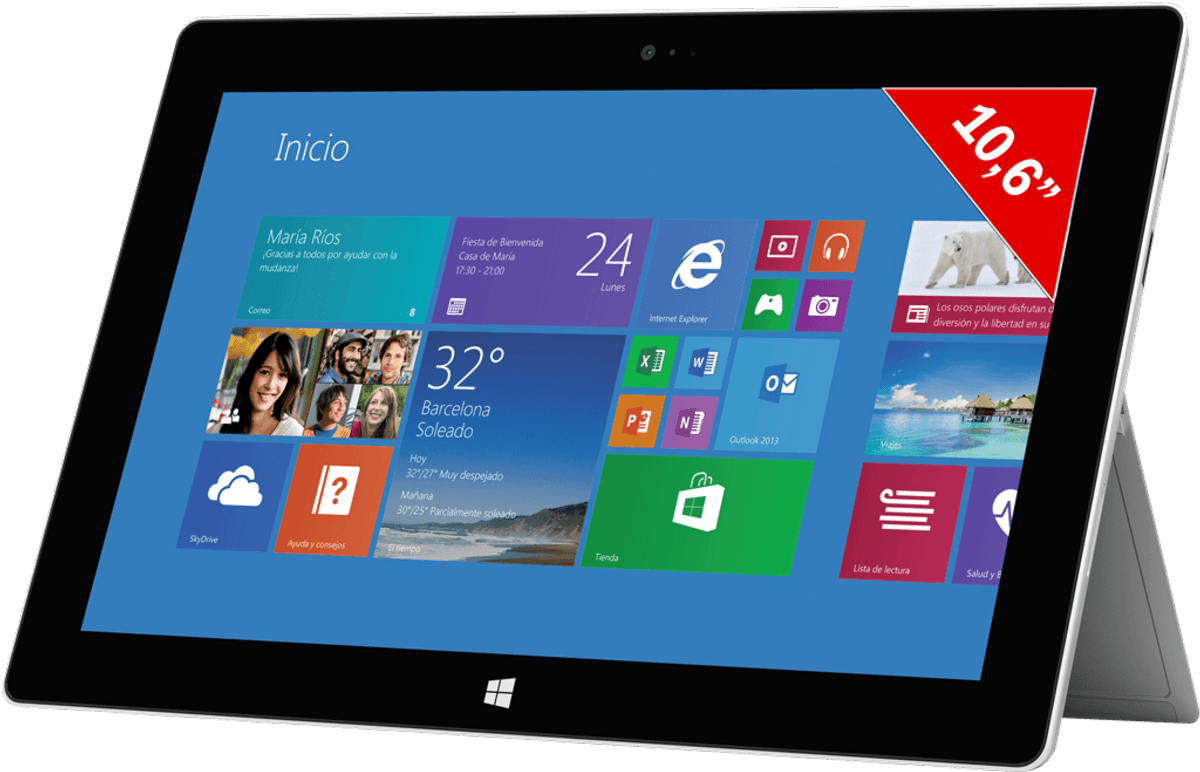 Tablet - Microsoft Surface 2 con 32GB y procesador NVIDIA Tegra 4