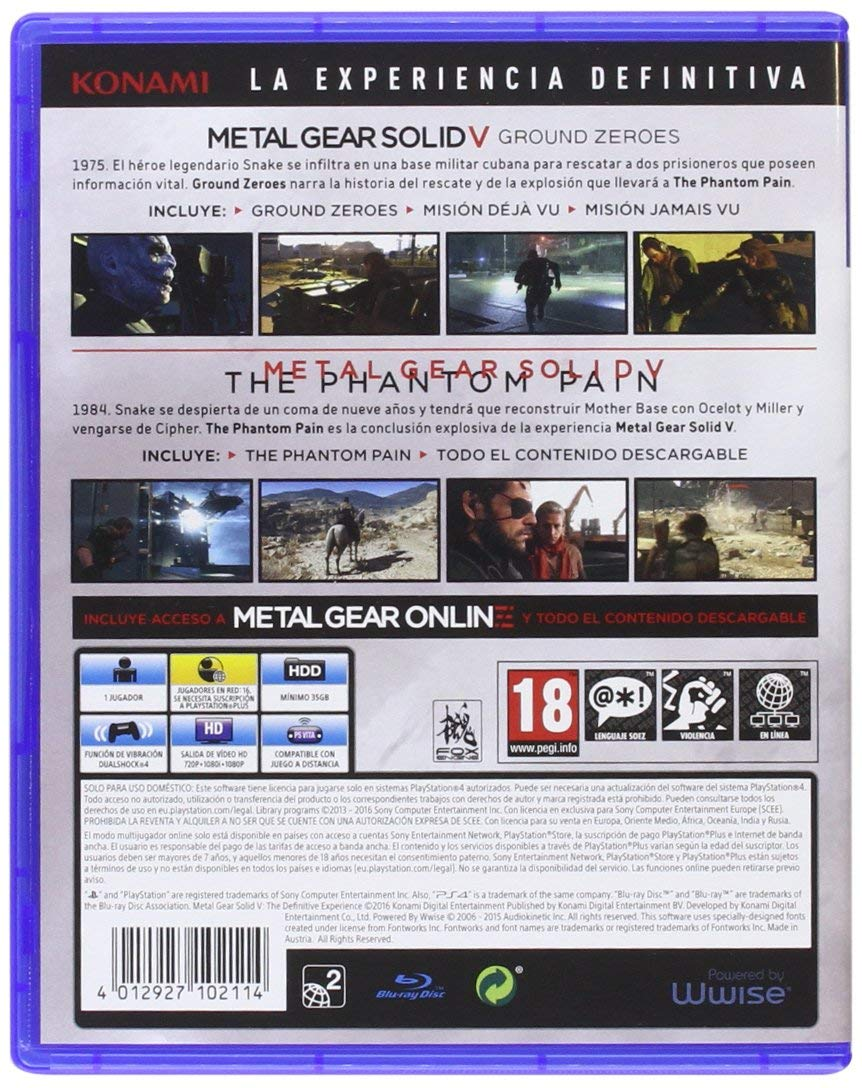 PS4 Metal Gear Solid V: The Definitive Experience