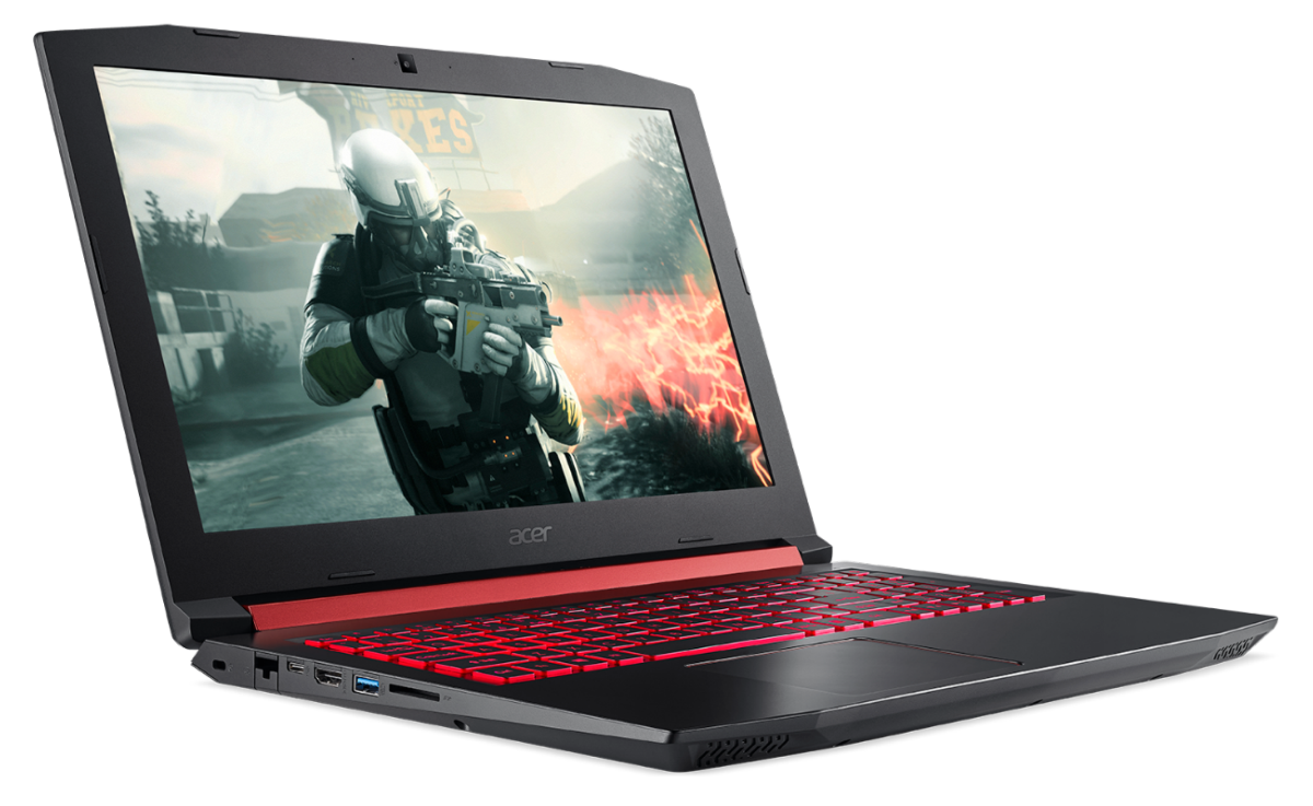 Portátil gaming - Acer Nitro 5, AN515-51-76J3, Full HD, 15.6 pulgadas, i7-7700HQ, 16 GB, 1 TB HDD,