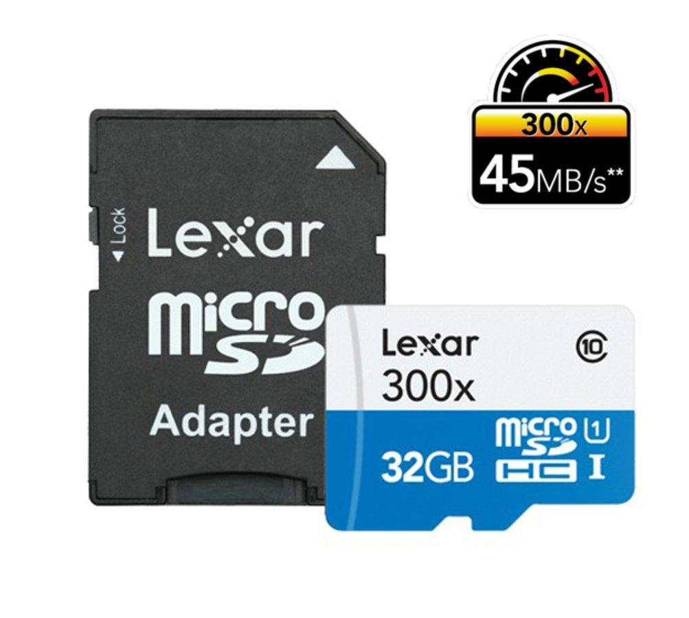 Tarjeta Micro SD - Lexar 32 GB, Clase 10 300x 45 MB/s