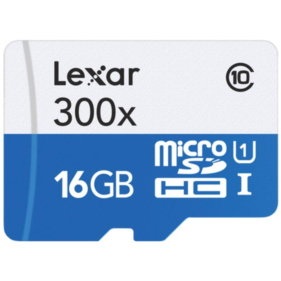 Tarjeta Micro SD - Lexar 16 GB, Clase 10 300x 45 MB/s