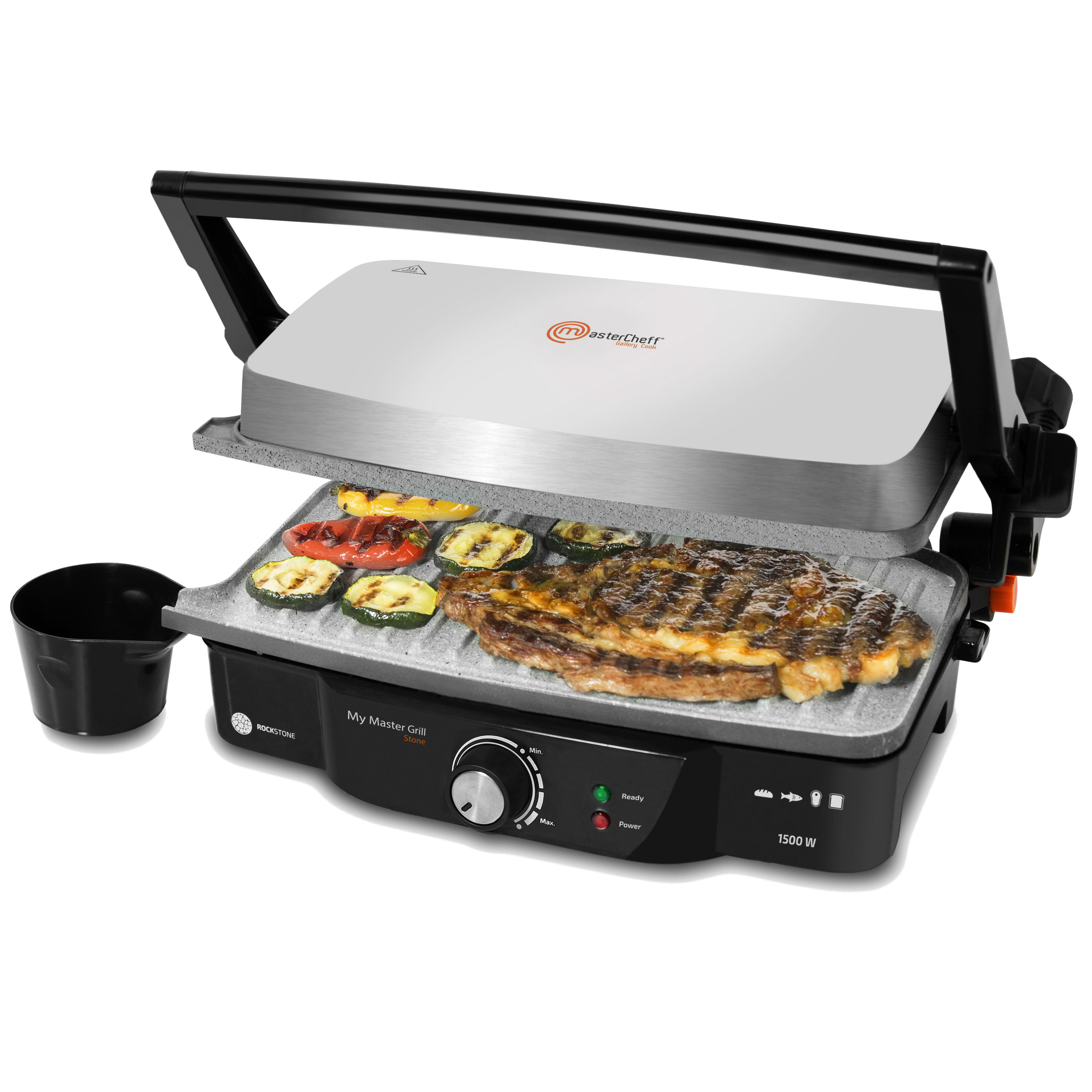 Plancha Grill Master chef stone 1500w antiadherente cecotec my 1500 revestimiento de