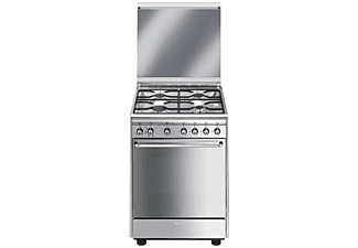 Cocina - Smeg CX60SV9 4 quemadores de gas, Encimera y horno eléctrico, Inox