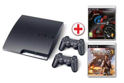 PS3 320GB Negra + Uncharted 3 + GT + 2 Mandos