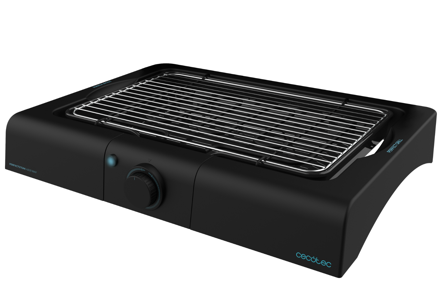 Grill - Cecotec PerfectSteak 4200 Way, Eléctrica, 2400 W, Esmaltada, Negro