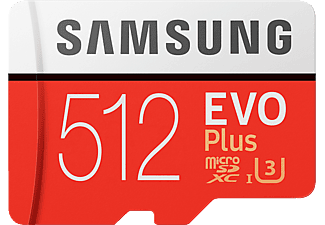 SAMSUNG EVO Plus, Micro-SDXC Speicherkarte, 512 GB, 100 Mbit/s