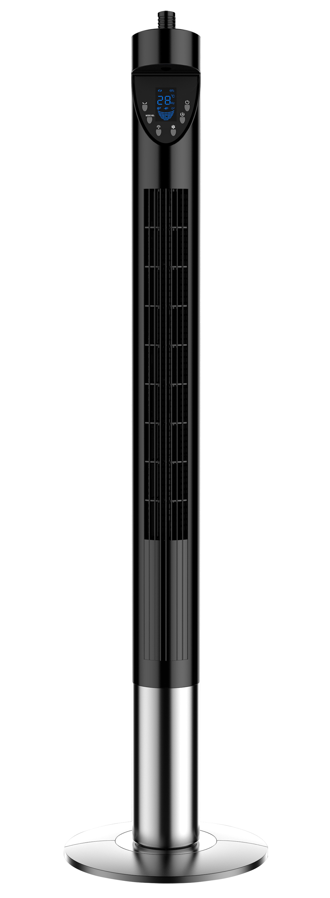 TFN-114569 Turmventilator Watt) (50 EMERIO Schwarz/Silber