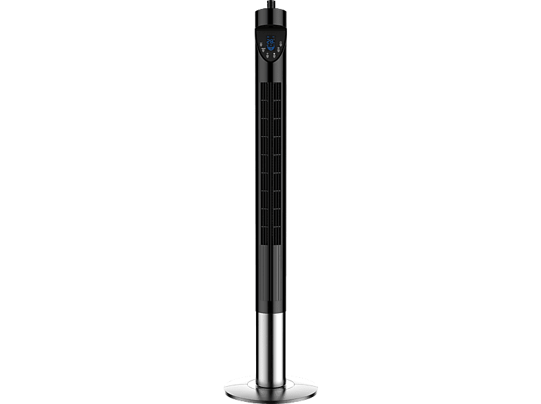 Schwarz/Silber Watt) Turmventilator EMERIO TFN-114569 (50