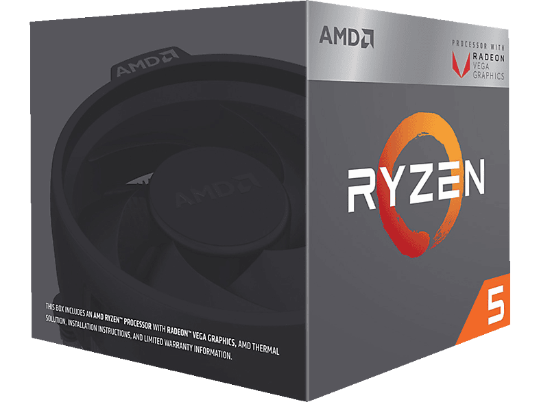 AMD Ryzen™ 5 2400G (YD2400C5FBBOX) Prozessor mit Wraith