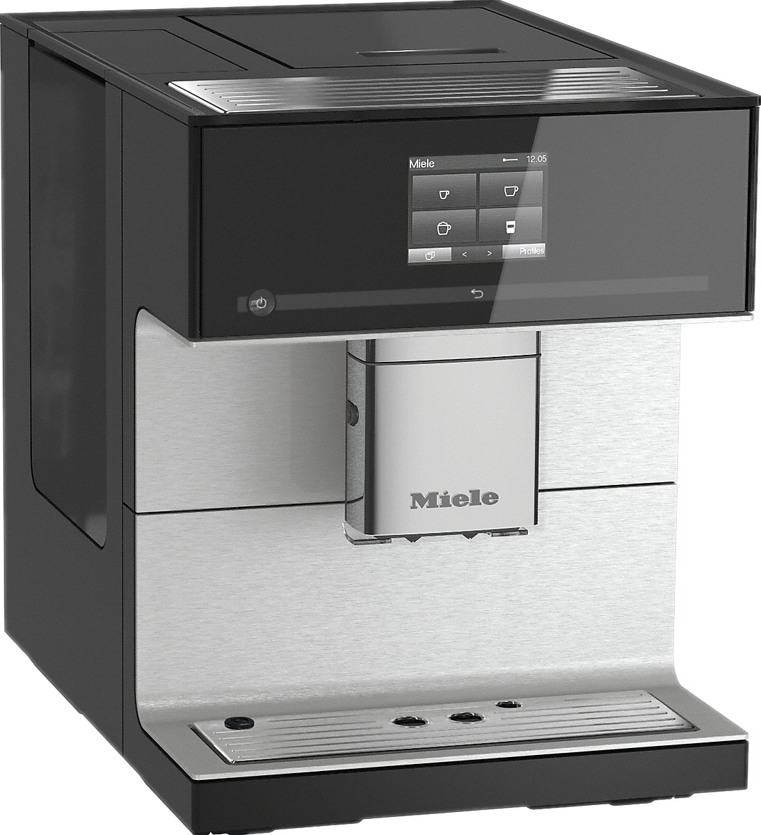 MIELE CM 7350 OBSW Kaffeevollautomat (Schwarz, Milchschlauch