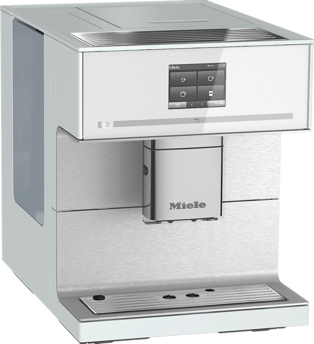 MIELE CM 7350 BRWS Kaffeevollautomat (Weiß, Milchschlauch)