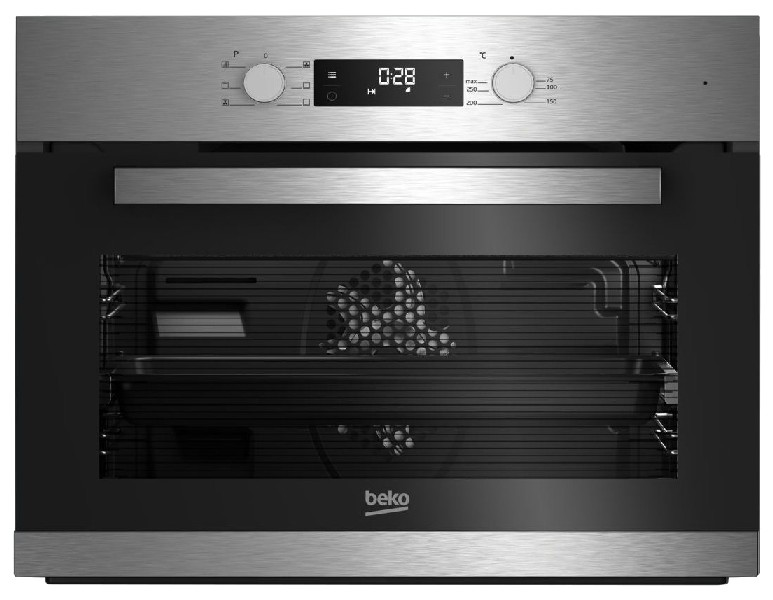 Horno - Beko BCE 12300 X, Integrable compacto, Multifunción, Limpieza con vapor, 44 L, Inox