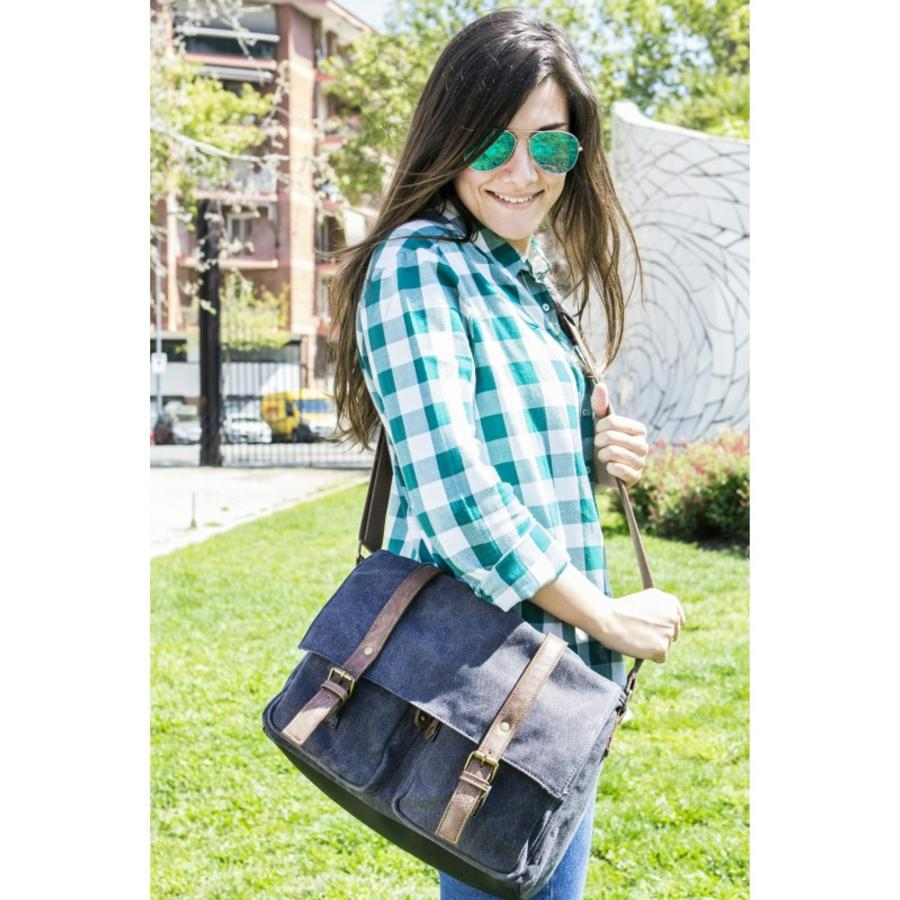 Maletín para portátil - Silver HT Bolsa Messenger Gris, Para portátiles de hasta 15"