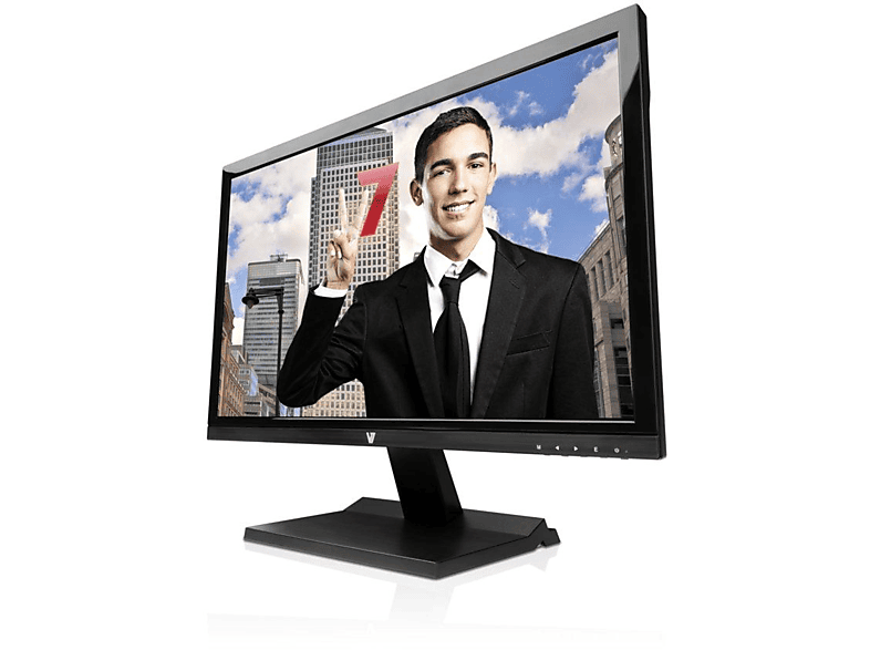 V7 L23600WHS-9K 23.6" Negro Full HD LED display