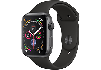 APPLE Watch Series 4 44mm fekete alumínium tok fekete sportszíjjal (mu6D2hc/a)