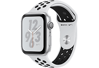 APPLE Watch Series 4 44mm Nike+ ezüst alumínium tok ezüst/fekete Nike sportszíjjal (mu6k2hc/a)