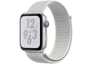 APPLE Watch Series 4 40mm Nike+ ezüst alumínium tok fehér Nike sportpánttal (mu7f2hc/a)