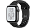 APPLE Watch Series 4 44mm Nike+ fekete alumínium tok fekete/zöld Nike sportszíjjal (mu6l2hc/a)