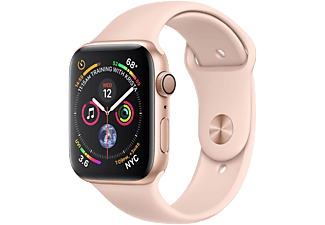 APPLE Watch Series 4 44mm aranyszínű alumínium tok rózsakvarc sportszíjjal (mu6F2hc/a)