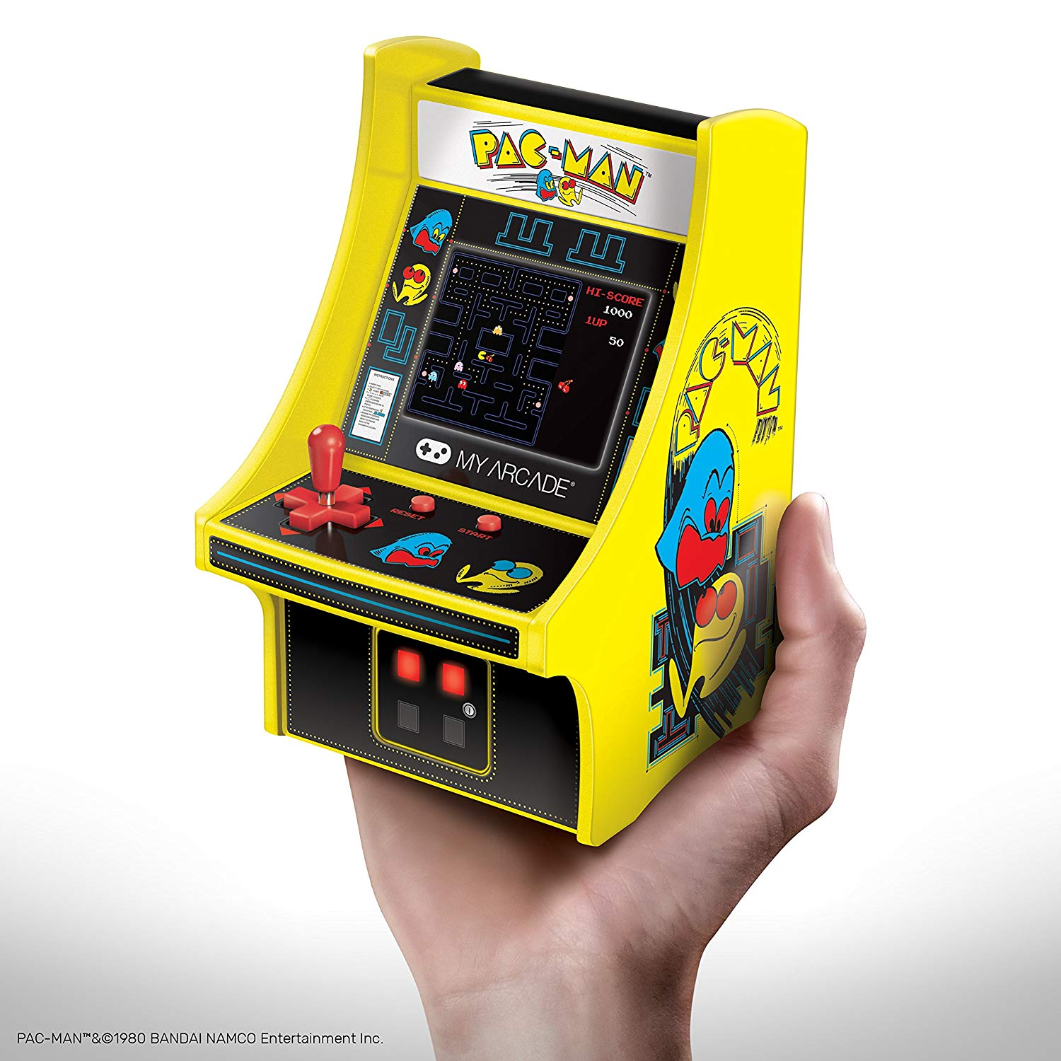 Consola - Retro My arcade, Consola micro player retro, Pac Man, Amarillo