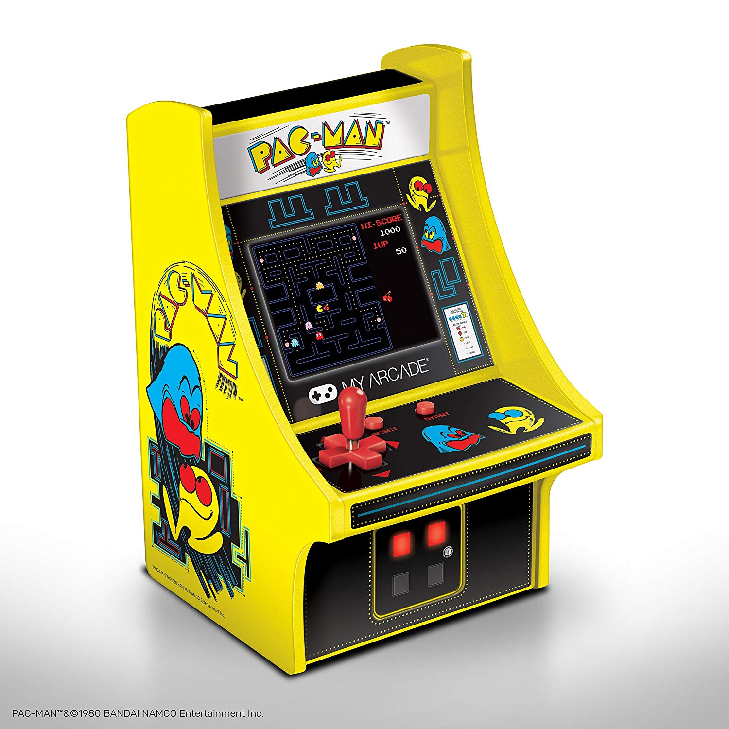 Consola - Retro My arcade, Consola micro player retro, Pac Man, Amarillo
