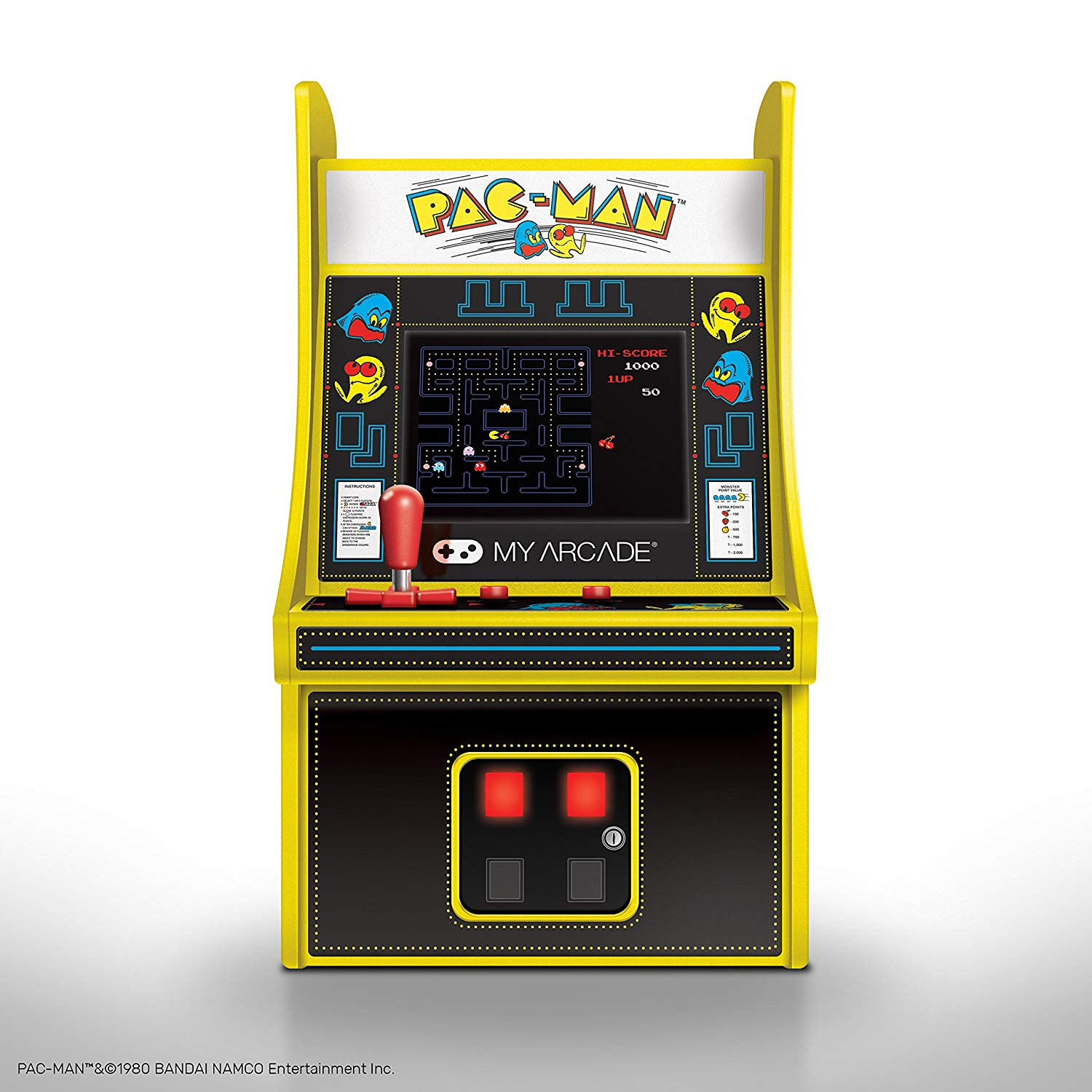 Consola - Retro My arcade, Consola micro player retro, Pac Man, Amarillo