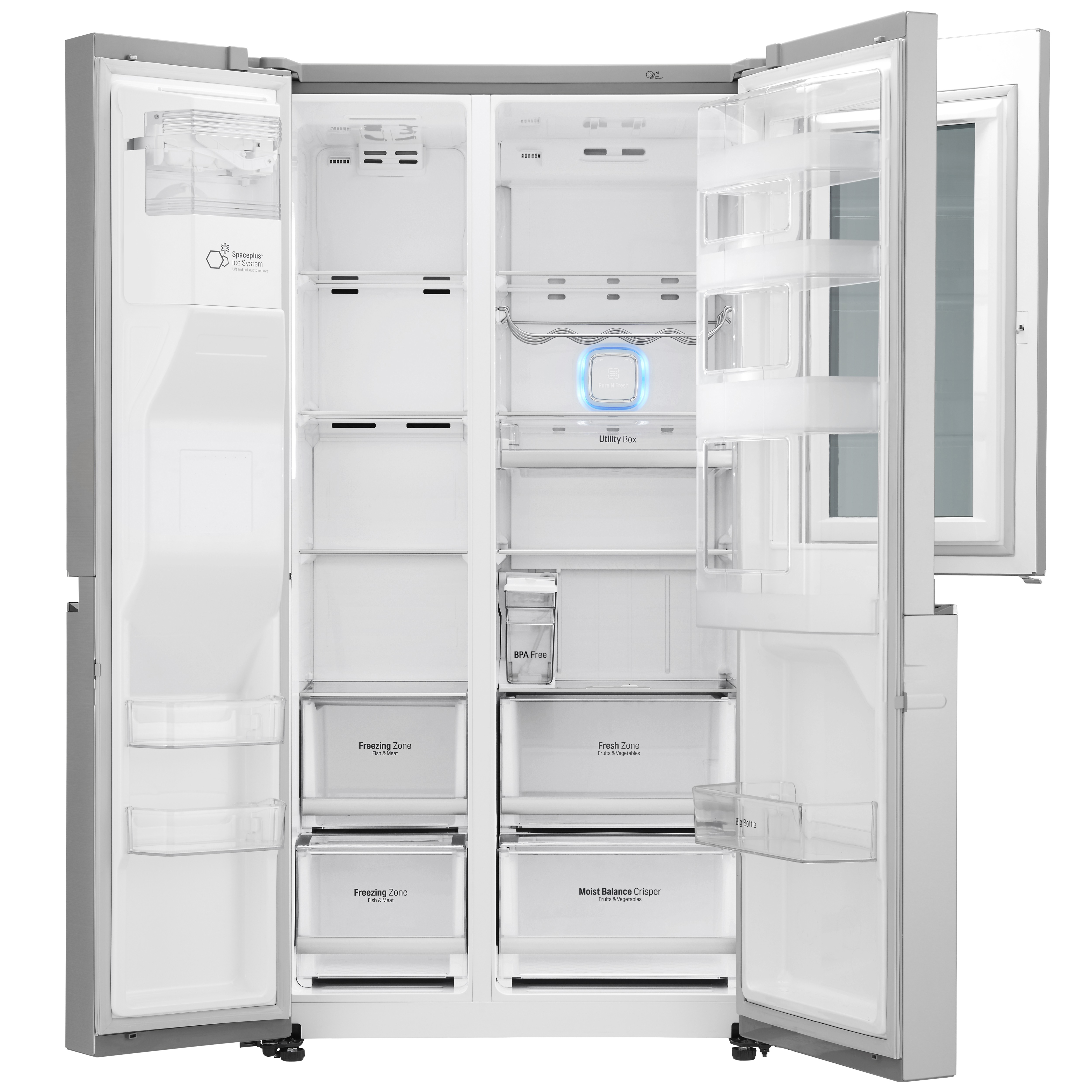 LG GSX971NEAZ Side-by-Side (625 l, F, 1790 mm hoch, Edelstahl)