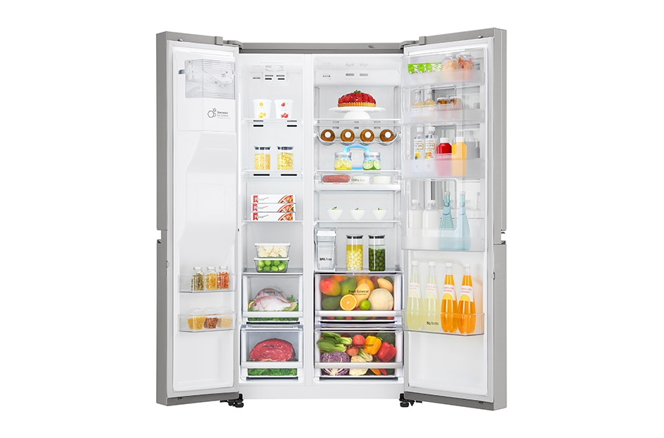 LG GSX971NEAZ Side-by-Side (625 l, F, 1790 mm hoch, Edelstahl)