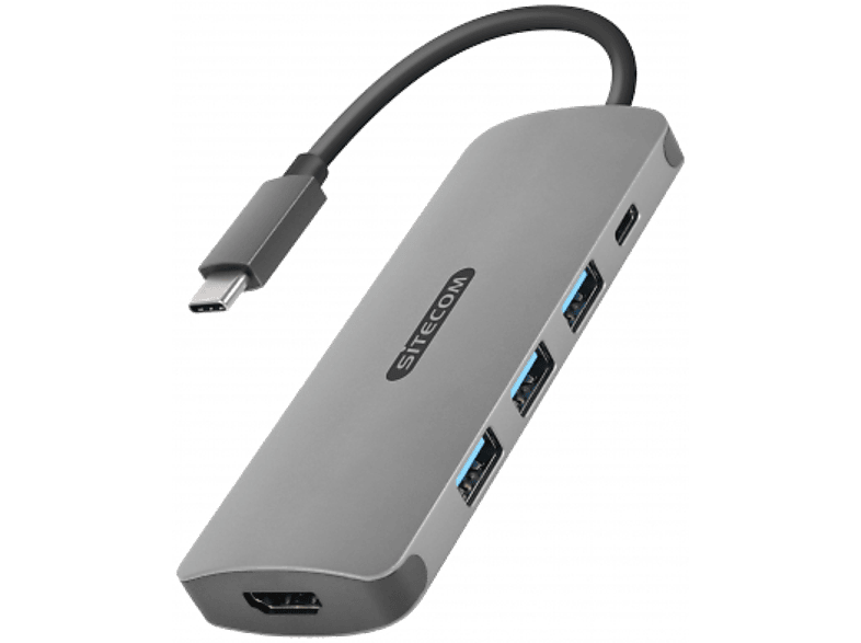 SITECOM Adapter USB-C - HDMI + USB-HUB 3.0 3 poorten (CN-380)