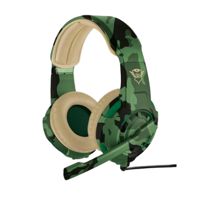 Auriculares gaming - Trust GXT 310C Radius, De diadema, Con cable, Para PS4, Micrófono, Camo