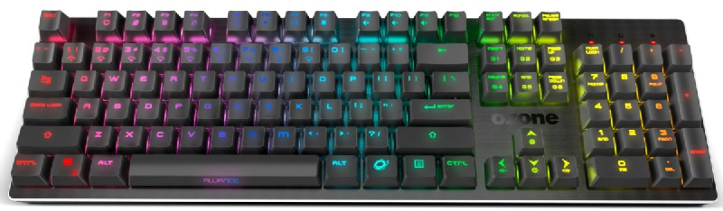 Teclado gaming - Ozone Alliance, Anti-fantasma, 1.8 m, USB Full Speed 2.0, Negro