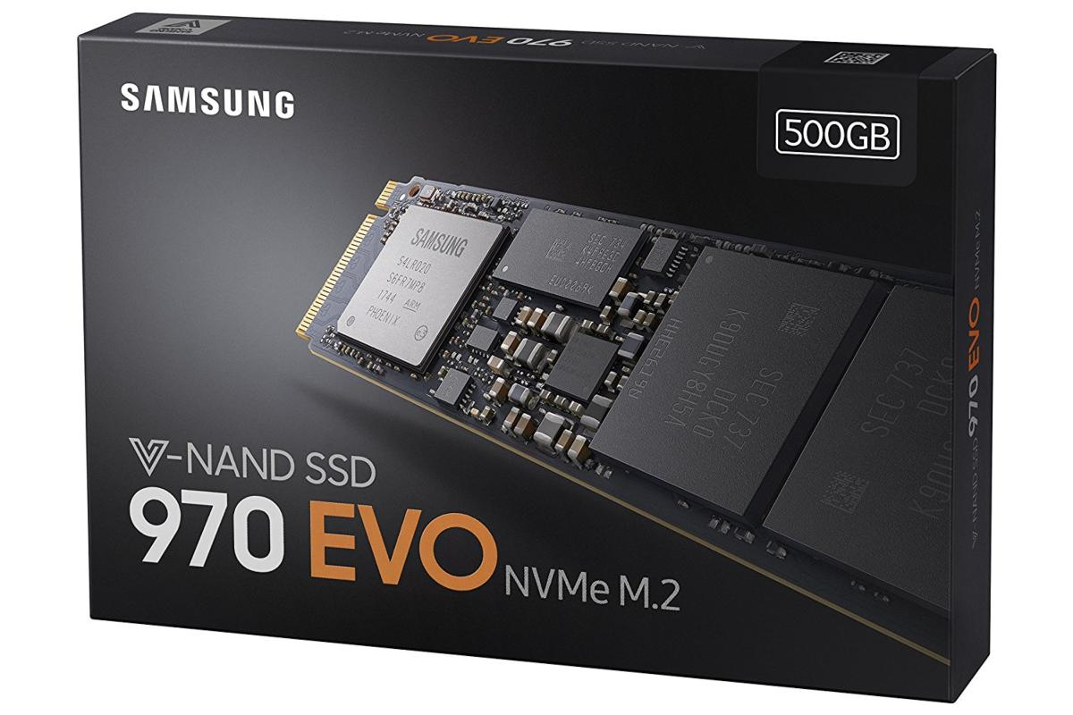 Disco duro SSD de 500 GB - Samsung SSD 970 EVO, PciE x4, 3D MLC, Negro