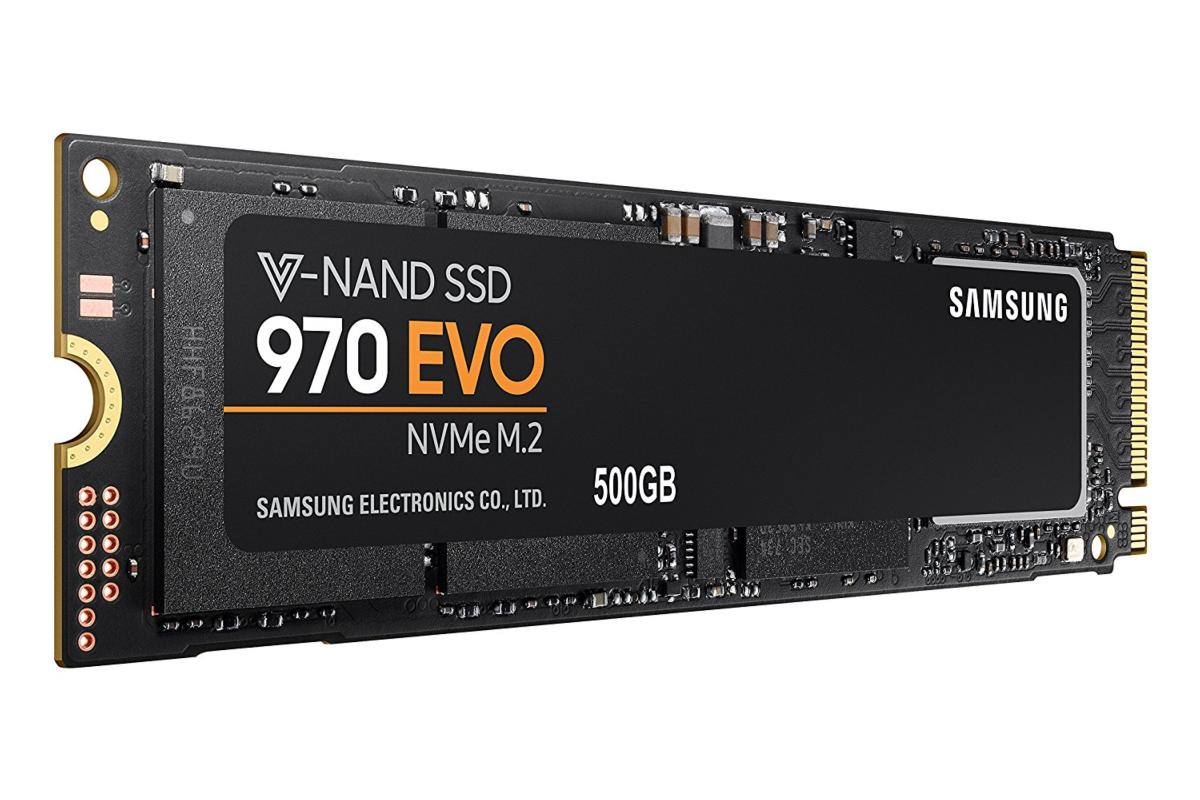 Disco duro SSD de 500 GB - Samsung SSD 970 EVO, PciE x4, 3D MLC, Negro
