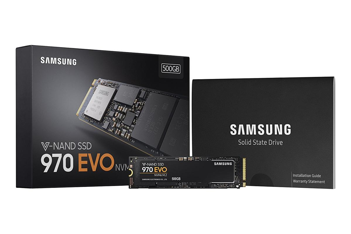Disco duro SSD de 500 GB - Samsung SSD 970 EVO, PciE x4, 3D MLC, Negro