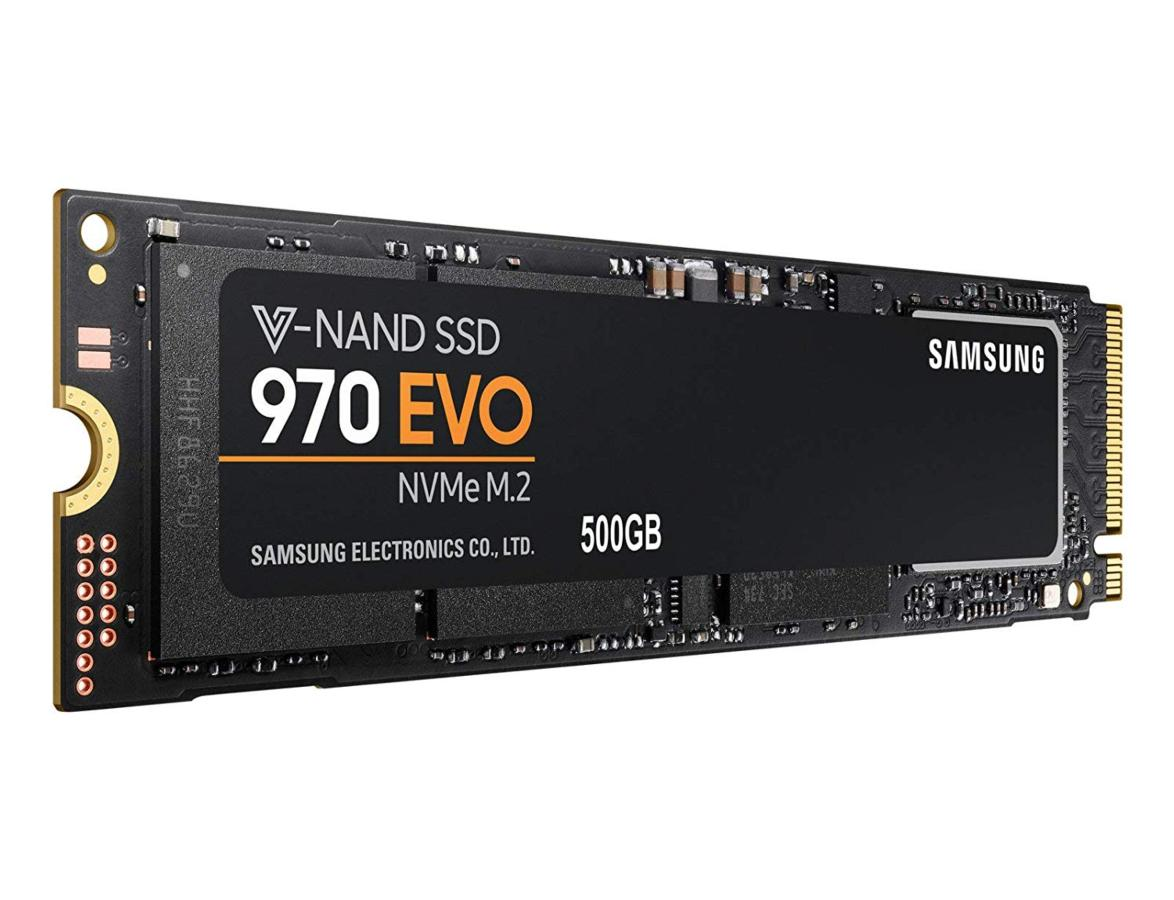 Disco duro SSD de 500 GB - Samsung SSD 970 EVO, PciE x4, 3D MLC, Negro