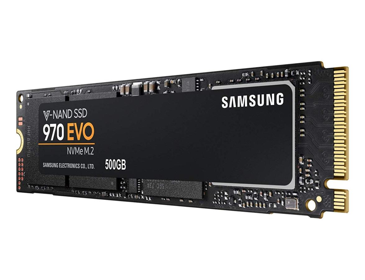Disco duro SSD de 500 GB - Samsung SSD 970 EVO, PciE x4, 3D MLC, Negro