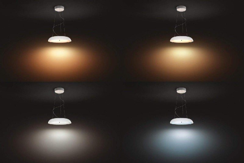 Lámpara - Philips Hue Amaze, Colgante, LED blanca inteligente, Con mando, Luz blanca de cálida a fría