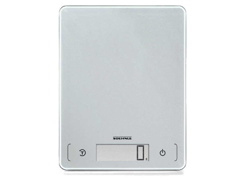 Balanza de cocina - Soehnle Page Comfort 300 Slim, 10Kg, Diseño ultraplano, LCD, Gris