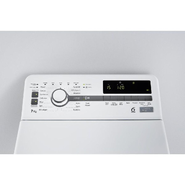 Lavadora carga superior - Whirlpool TDLR 70230, 7Kg, 1.200rpm, Colors 15º, 6th Sense, Blanco