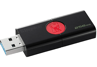 Memoria USB 256 GB - Kingston Datatraveler 106, 256 GB, USB 3.0, Negro y rojo