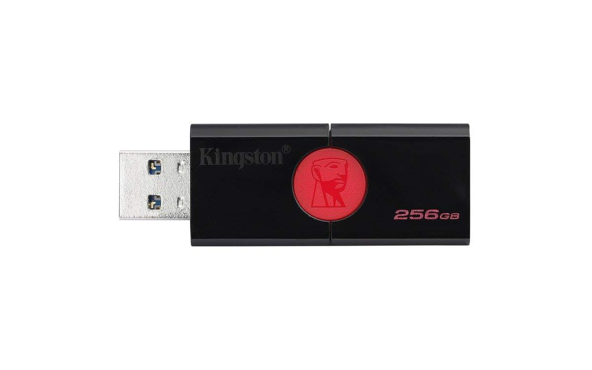 Memoria USB 256 GB - Kingston Datatraveler 106, 256 GB, USB 3.0, Negro y rojo