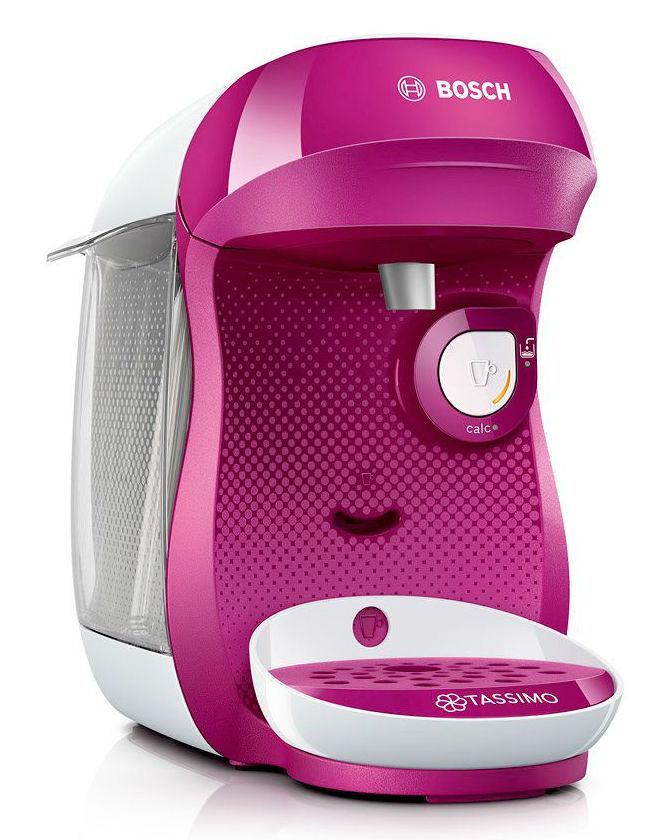 Cafetera - Bosch Tassimo TAS1001 HAPPY, 1400 W, 0.7 L, Rosa