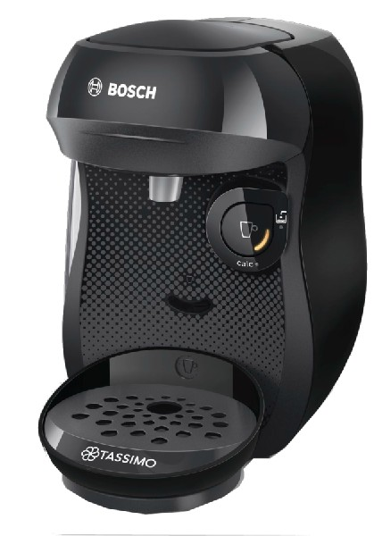 Cafetera de cápsulas - Bosch Tassimo TAS1001 HAPPY, 0,7 litros, Intellibrew, Negro