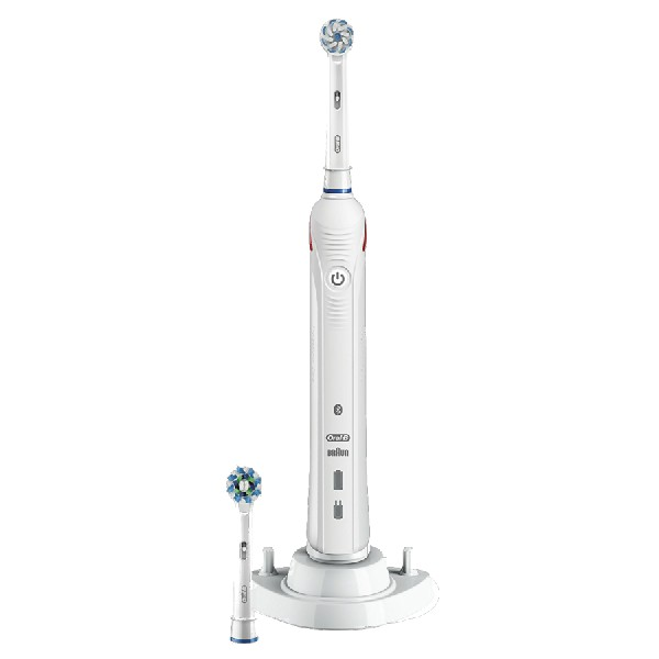 Cepillo Eléctrico - Oral-B Elect Smart4 Pro4 Sensiclean 4000S Temporizador 2 min Bluetooth Blanco