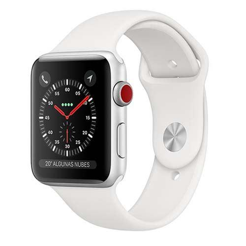 Apple Watch Series 3 GPS+CELL, 42 mm, Caja de Aluminio Plata, Correa Deportiva, Blanco